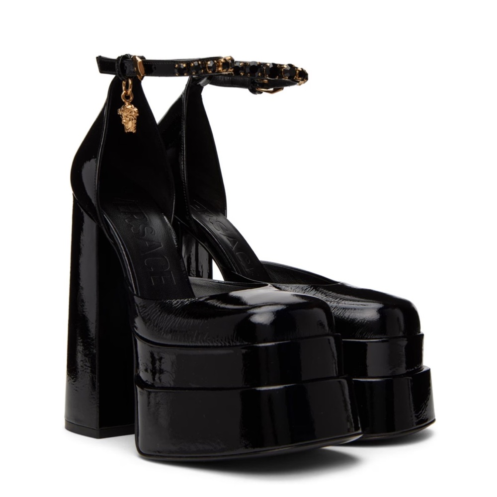 Black Aevitas Platform Heels